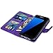 Galaxy S7 Edge Case, LK Galaxy S7 Edge Wallet Case, Luxury PU Leather Case Flip Cover with Card Slots & Stand For Samsung Galaxy S7 Edge, PURPLE