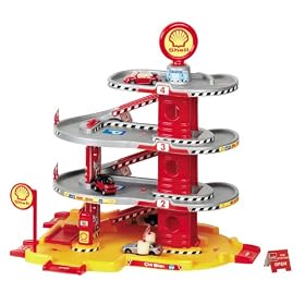 Shell City 4 Level Parking Garage Play Set: Includes 3 Die-Cast Cars by Faro