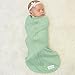 Woombie True Air Summer Baby Swaddling Blanket - Soothing, Vented Cotton Baby Swaddle - Wearable Baby Blanket, Mojito Mint, 5-13 lbs