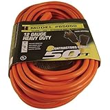 US Wire 65050 12/3 50-Foot SJTW Orange Heavy Duty Extension Cord