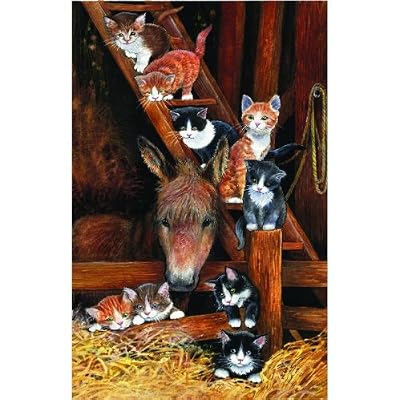 Barn Cats 1000pc Jigsaw Puzzle by Chrissie Snelling