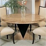 Alexis Round Dining Table in Chocolate