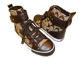 Coach Women's Foster Signature Hightop Sneakers (Khaki Chestnut)