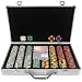 400 Chip Tri-Color Suit Design Set w/Aluminum Executive Case