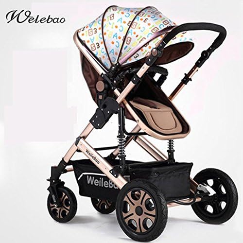 Bidirectional, High-view, Aluminum Alloy, Shock Absorption, Portable and Foldable Stroller for Baby to Sit or Lie down (abc)