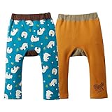 (ニッセン) nissen ストレッチマチ付パンツ２枚組 ターコイズ系＋カラシ 身長120cm