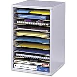 Safco Products 9419GR Vertical Desk Top Sorter, 11 Compartment, Gray