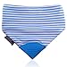 Reversable Dino/Blue Stripes Soft Cotton Baby Teething Bandana, Teething Bib, Drool Bib (Dinosaur)