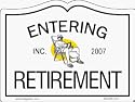 Entering Retirement Car Magnet