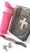 Rhinestone Bling Bling Gift Set w iPad 2 Case Cover & Hot Pink Travel Coffee Tea Mug, Rhinestone Bracelet & Rhinestone Rings