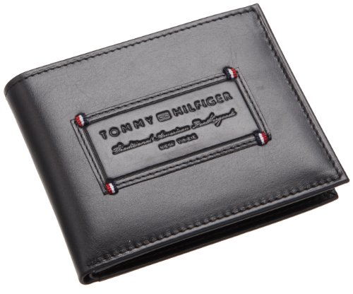 Tommy Hilfiger Mens Passcase, Black, One Size