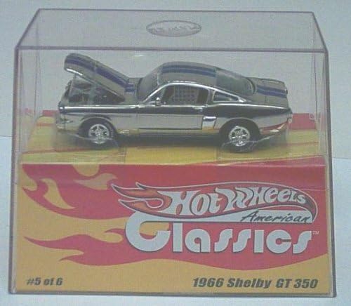Hotwheels American Classics #3189 1966 Shelby GT 350 in Silver with Blue Stripes 1:43