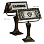 The Memory Company NFL-ORA-286 Oakland Raiders Art Glass Banker's Lamp