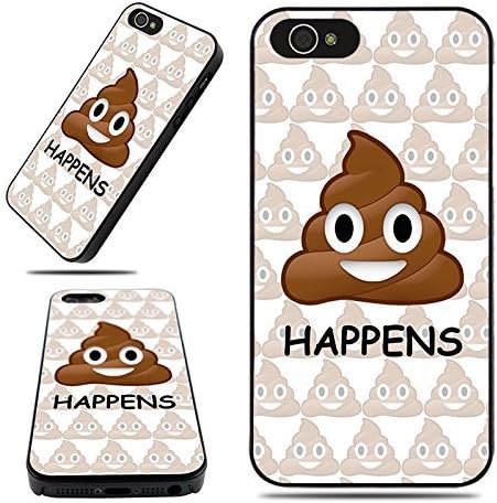 CHANS Funny Poop Emoji Face Hard Case for iPhone 5 5S