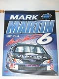  : MARK MARTIN #6 NASCAR Weather Resistant 27" by 37" Vertical Flag ( Indoor & Outdoor )