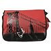 NYC - Red and Black - Messenger Bag great for commuters - students or professionals - light weight - eco friendly 16" x 12.5" x 5"