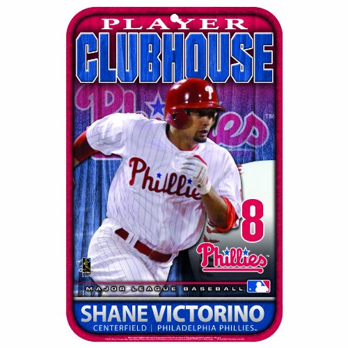 MLB Philadelphia Phillies Shane Victorino 11-by-17 Inch Locker Room Sign
