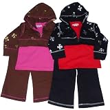 Infant Girls' Outfit with Hooded Cropped Jacket