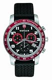 Wenger Men`s 70801 Alpine Swiss Rallye Red Bezel Black Rubber Strap Watch