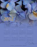 Donald Verger 2012 ONE PAGE Yearly 11x14 Poster Calendar (Flowers)