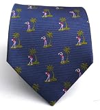 100% Silk Woven Blue Golf Extra Long Tie