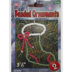 Christmas Stocking Beaded Ornaments Craft Kt