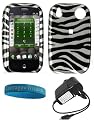 Zebra Stripes Shield Protector Case for Palm Pre (CDMA) + Palm Pre Car Charger + Wall Charger + Wisdom*Courage Wristband