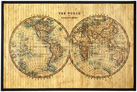 Kitchen Rugs Bamboo Mat Bamboo Rug Kitchen Floor Mats 3 x 5 Feet Nautical Map