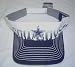 Dallas Cowboys White with Navy Bill Official Sideline Velcro Back Visor
