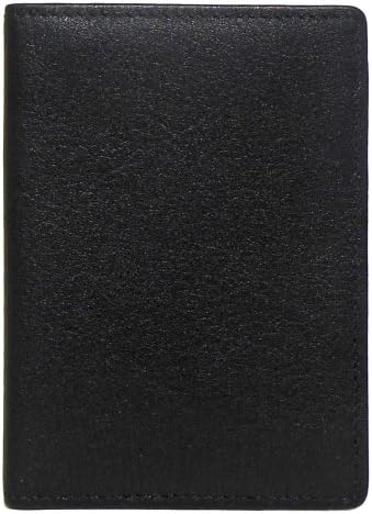 Boconi George RFID Slim Card Case - Black With Garnet and Gray