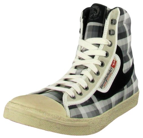 DIESEL JEANS Upward Mens Retro Style Vintage High Top Lace Up Shoes Sneakers product image