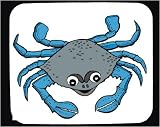 Mouse Pad with happy, blue, crab