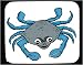 Mouse Pad with happy, blue, crab