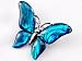 Small Watermarks Glossy Abalone Shell Winged Butterfly Silver Tone Pin Brooch