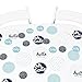 Big Dot of Happiness Hello Little One - Blue and Silver - Baby Shower Giant Circle Confetti - Boy Baby Shower Decorations - Large Confetti 27 Count