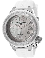 Swiss Legend Womens 11844D-WWSA Neptune White Mother-Of-Pearl Dial Diamond Accented Watch