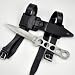 Fury Treasure II Dive Knife, All Stainless with Line Cutter, Razor Edge and Serrated Blade with Leg Straps