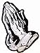 Religious Praying Hands - Novelty Embroidered Biker Jacket Patch - Iron on Backing or Sew On