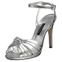 Caparros Women's Elvira Metallic Sandal,Silver Metal,9.5 M US