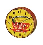 Quality Time Cheer Up Coffee 10 Vintage Image Wall Clock