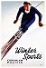 Winter Sports at Banff (Canadian Pacific) Vintage Art Poster Print