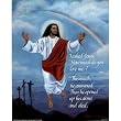 I Asked Jesus Black Art Print POSTER Christ religious - 13x19
