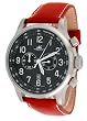 Adee Kaye #AK201-M3 Men's Leather Strap Chronograph Watch (Brown Strap/Black Dial)