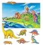 Small Dinosaurs Pre-Cut Flannelboard Figures w/unmounted water/sky