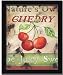 Cherry Kitchen Decor Vintage Sign Art Print Framed