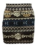 IMAGE OF Ladies Brown Multicolor Patterned Skirt