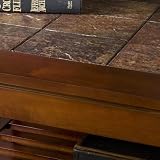 Southern Enterprises, Inc Cambria Brown Cherry Slate Cocktail Table