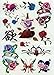 280 Temporary Tattoos - Roses & Butterflies - Style 27