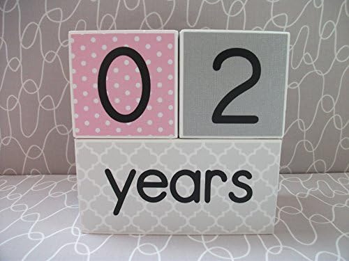 Age Blocks - Wooden Age Blocks - Monthly Blocks