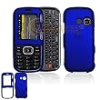 Dark Blue Rubber Feel Snap-On Cover Hard Case Cell Phone Protector for LG Rumor2 LX265 / Cosmos VN250 [Beyond Cell Packaging]